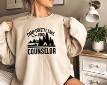Load image into Gallery viewer, Halloween Sweatshirt, Jason Voorshees Camp Crystal Lake Friday 13th Horror Movie Knife Hoodie&nbsp;Sweater Jumper, Halloween Costume