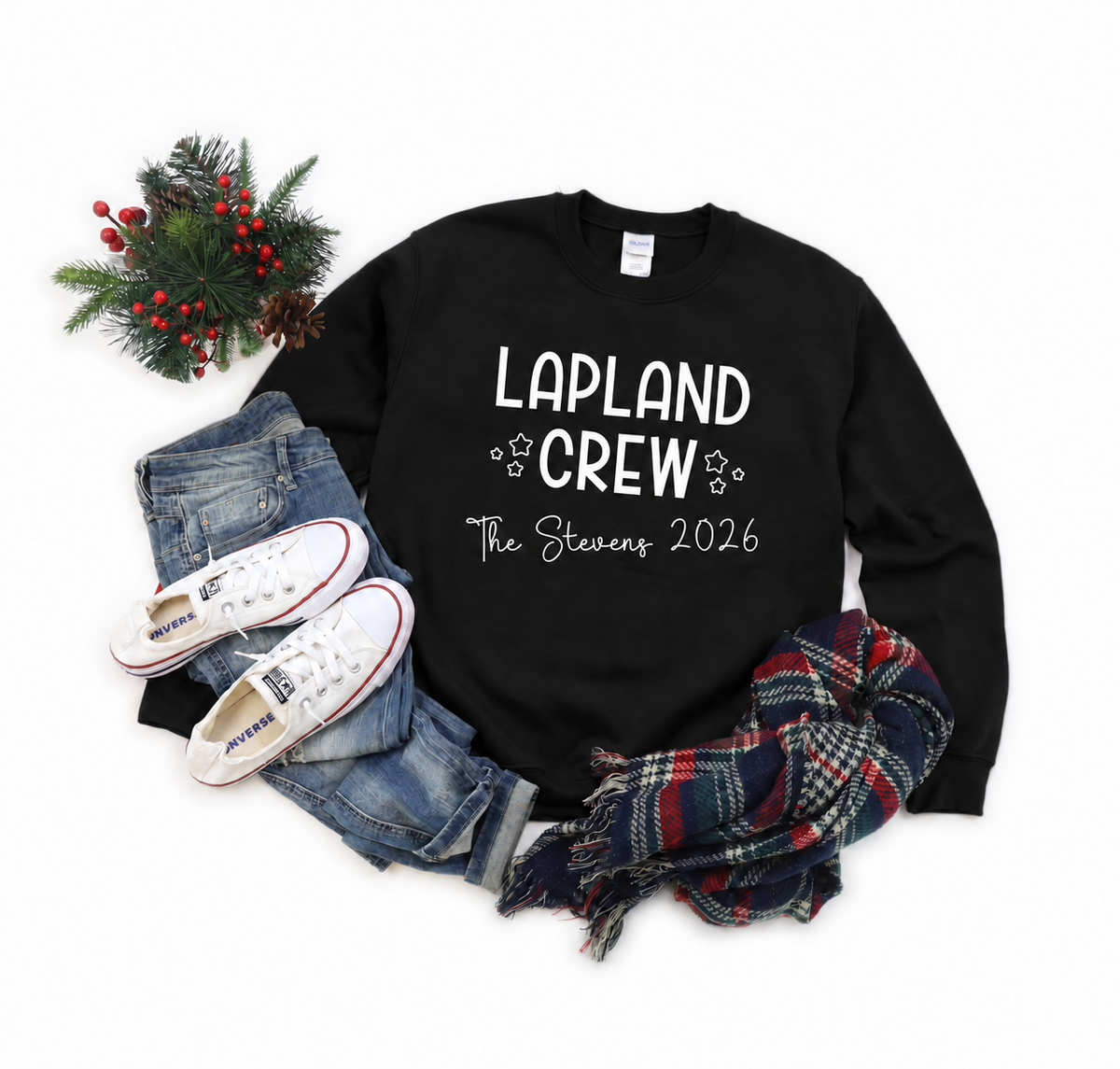 Personalised Lapland Crew Family Sweatshirt