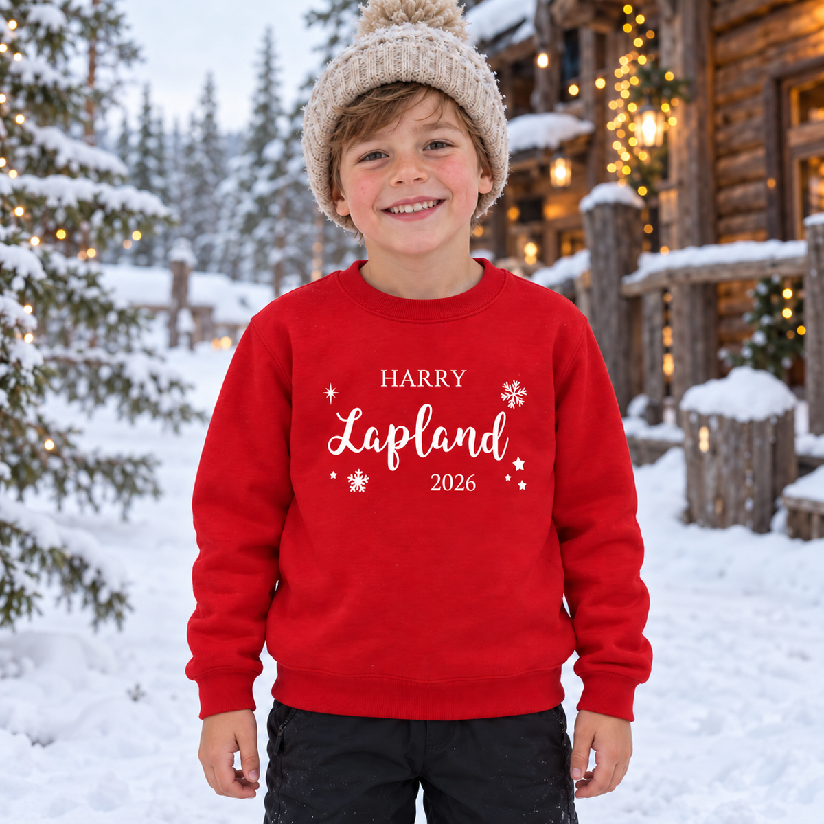 Personalised Lapland Snowflake Family Sweatshirt