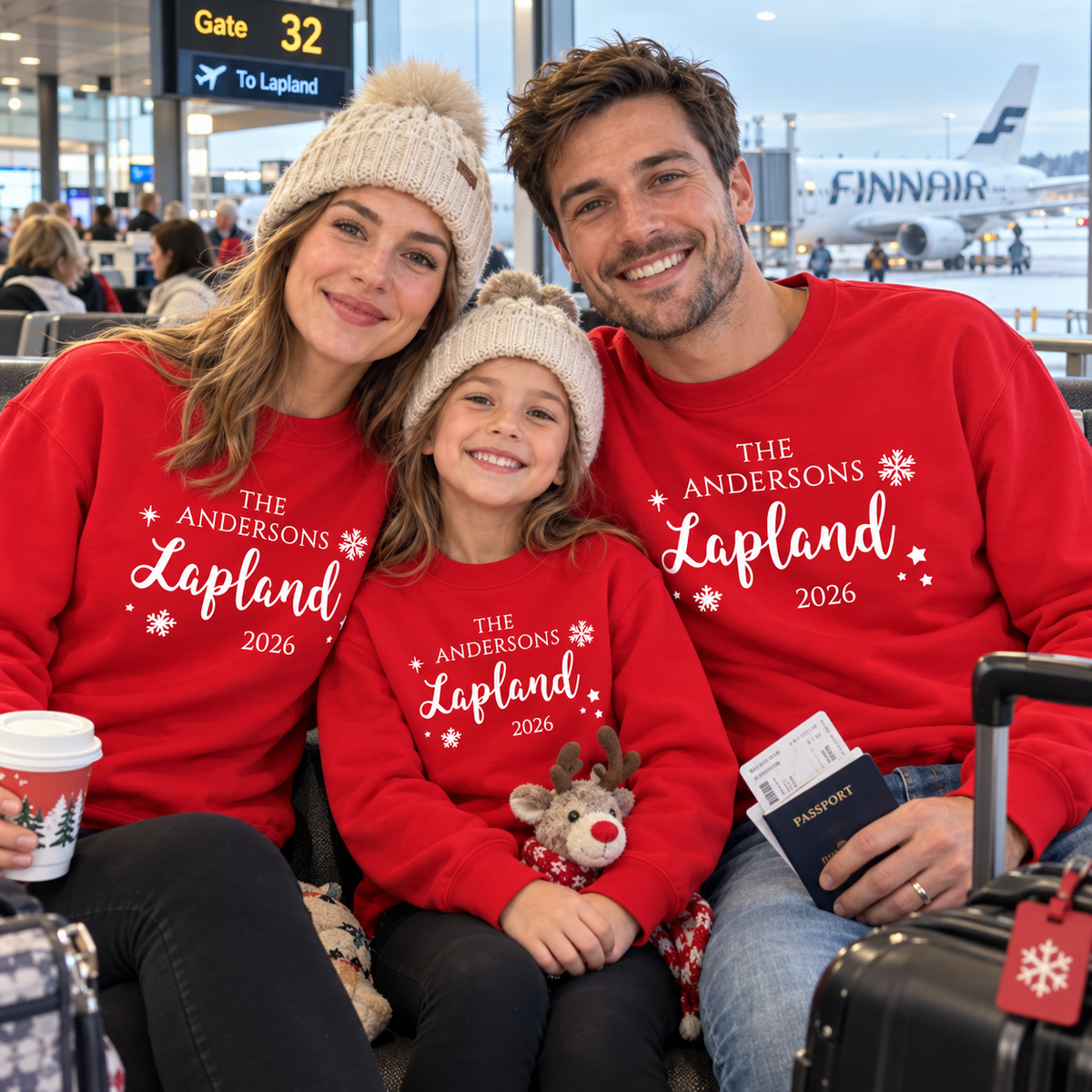 Personalised Lapland Snowflake Family Sweatshirt