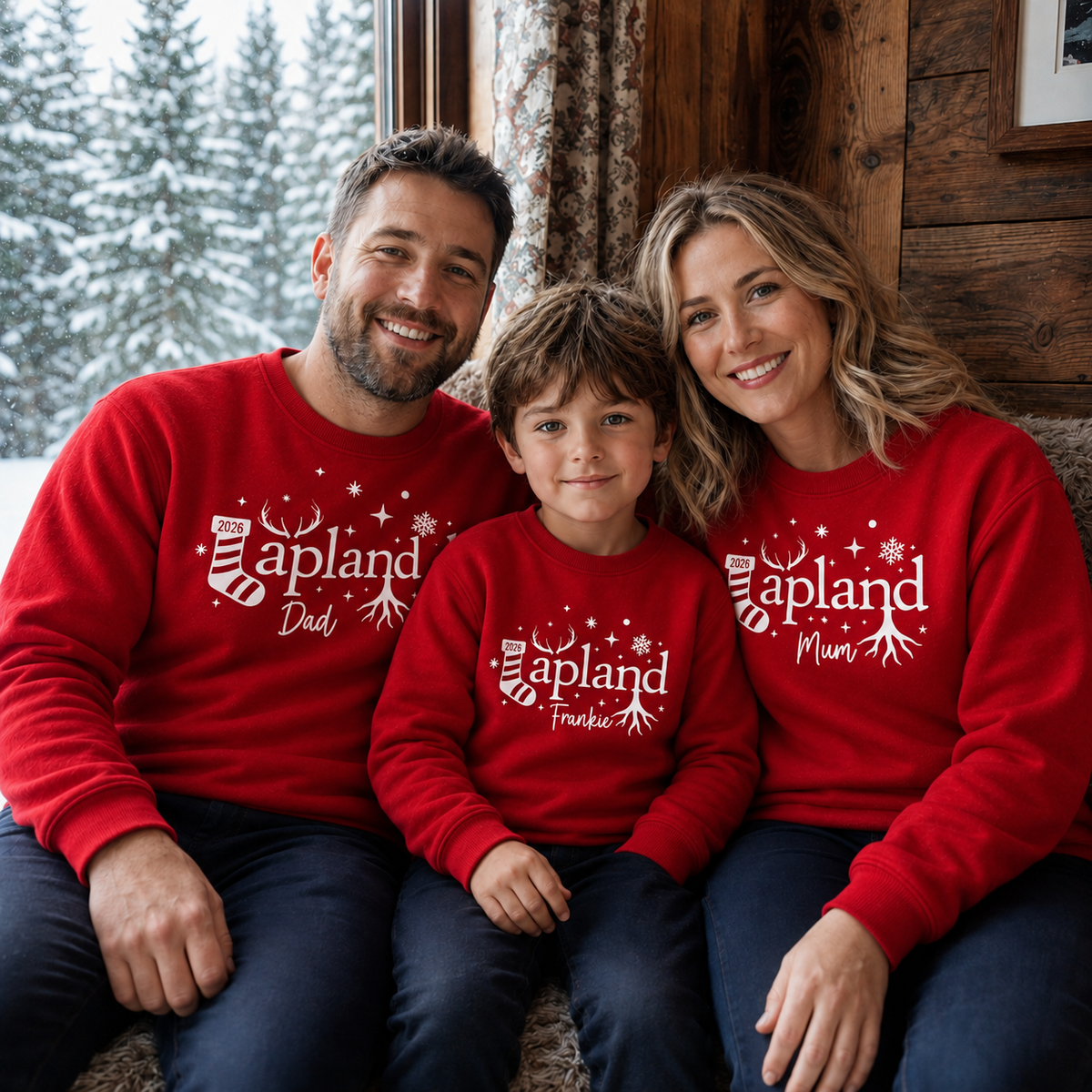 Personalised Lapland Stocking Family Sweatshirt