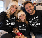 Personalised Lapland Flying Santa Sleigh Sweatshirt