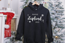 Load image into Gallery viewer, Personalised Childrens and Adults Lapland Hoodie, Lapland Trip, Various Colour Options, Lapland Sweater, Lapland Shirt, Lapland Hoodie