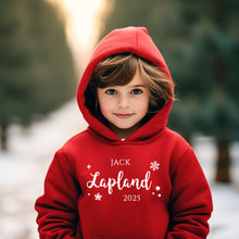 Load image into Gallery viewer, Lapland Hoodie, Personalised Snowflake Lapland Trip Clothing: T-shirt, Sweater or Hoodie