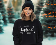 Load image into Gallery viewer, Lapland Hoodie, Personalised Snowflake Lapland Trip Clothing: T-shirt, Sweater or Hoodie