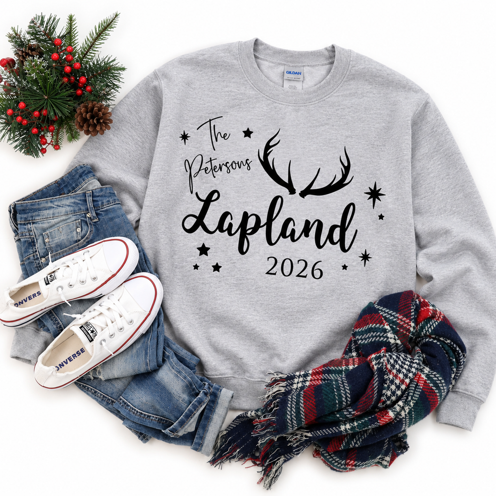Personalised Lapland Antlers Family Sweatshirt