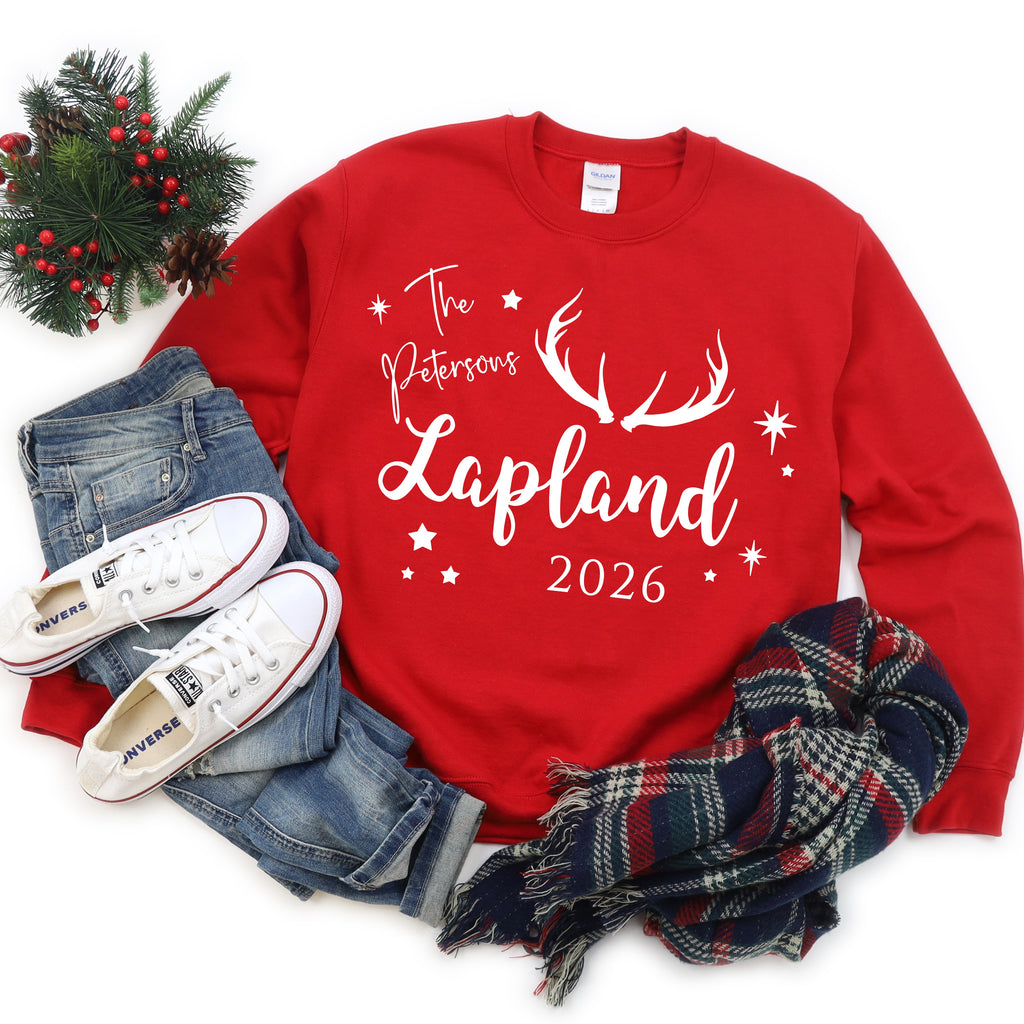 Personalised Lapland Antlers Family Sweatshirt