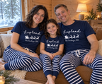 Personalised Lapland Santa Sleigh Pyjama Set – Mix & Match Cuffed Bottoms
