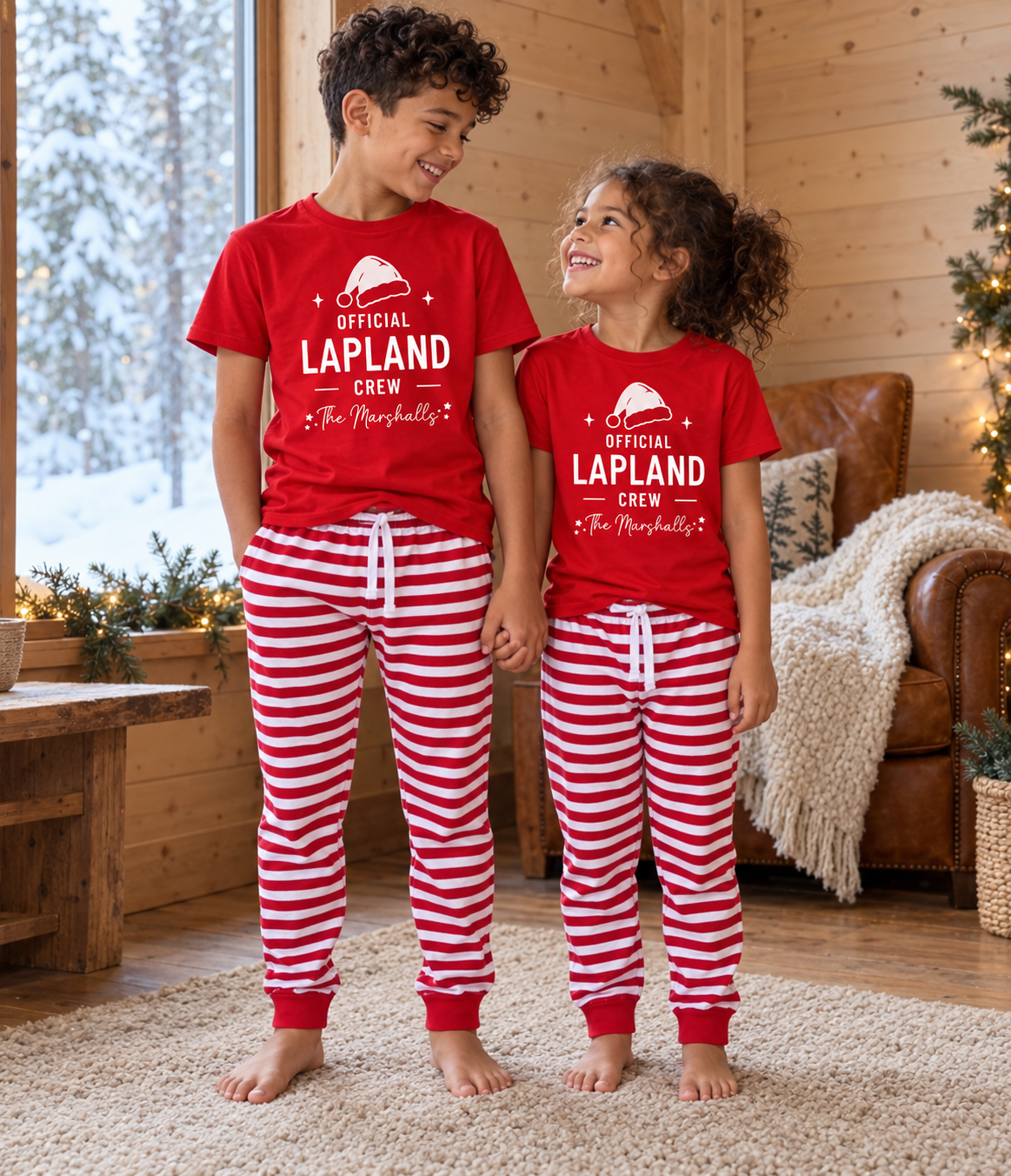 Personalised Official Lapland Crew Pyjama Set – Mix & Match Cuffed Bottoms