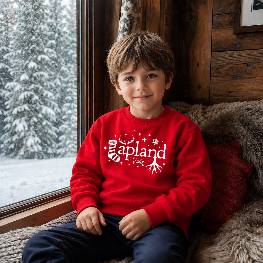 Personalised Lapland Stocking Family Sweatshirt