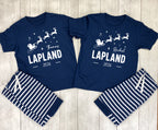 Personalised Lapland Santa Sleigh Pyjama Set – Mix & Match Cuffed Bottoms