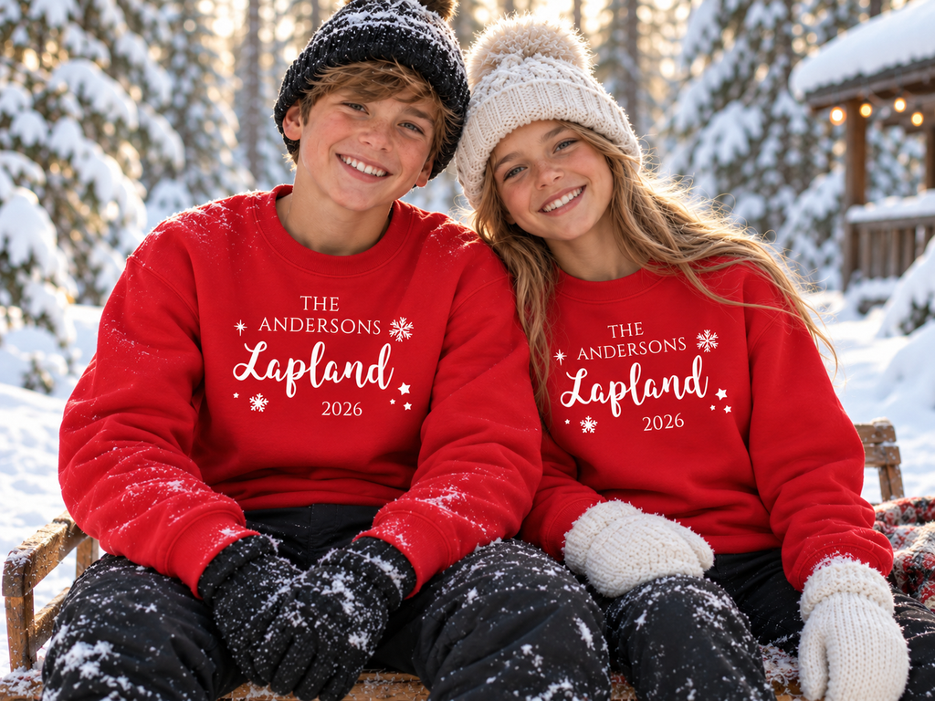 Personalised Lapland Snowflake Family Sweatshirt