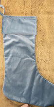 Load image into Gallery viewer, Personalised Christmas Stocking, Luxury Velvet in Pink Cream Red Green or Blue/Silver