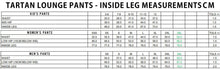 Load image into Gallery viewer, Matching Christmas Pyjama Bottoms Lounge Pants, Red Tartan Pjs, Long Trouser Leg Pajamas, Men Women and Kids