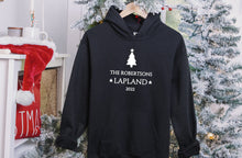 Load image into Gallery viewer, Personalised Childrens and Adults Lapland Clothing, Various Colour Options, Lapland Sweater, Lapland Shirt, Lapland Hoodies, Lapland Trip