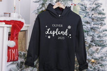 Load image into Gallery viewer, Personalised Childrens and Adults Lapland Hoodie, Various Colour Options, Lapland Clothing, Lapland Sweaters, Lapland Hoodies, Lapland Trip