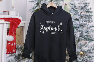 Personalised Childrens and Adults Lapland Hoodie, Various Colour Options, Lapland Clothing, Lapland Sweaters, Lapland Hoodies, Lapland Trip