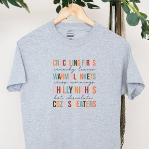 Autumn T-Shirt, Fall T-Shirt, Winter T-Shirt, Bonfire night T-Shirt, Autumn Sweatshirt, Autumn Hoodie, Autumn Sweater, Autumn Leaves