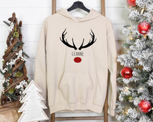 Load image into Gallery viewer, Christmas Matching Family Hoodies, Personalised Family Sweatshirts, Christmas Sweater, Reindeer Sweatshirt, Matching Sweatshirts,Xmas Outfit