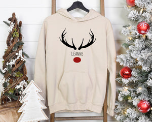 Christmas Matching Family Hoodies, Personalised Family Sweatshirts, Christmas Sweater, Reindeer Sweatshirt, Matching Sweatshirts,Xmas Outfit