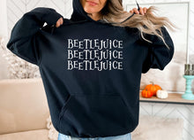 Load image into Gallery viewer, Beetlejuice Shirt, Spooky Season Halloween Shirt Sweatshirt or Hoodie, Retro Horror Sweater, Horror Movie Halloween Scary Horror Gift