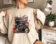 Load image into Gallery viewer, Michael Myers Halloween Retro Horror Movie VHS Sweatshirt, Scary Movie Sweater, Halloween Sweatshirt Hoodie or T-Shirt,Halloween Horror Gift