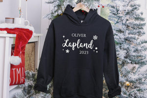 Personalised Childrens and Adults Lapland Hoodie, Lapland Trip, Various Colour Options, Lapland Sweater, Lapland Shirt, Lapland Hoodie