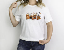 Load image into Gallery viewer, Skeleton Coffee Cups Sweatshirt, Halloween Coffee Sweater, Nightmare Latte Hoodie,Variety of colours, Unisex Sizes &amp; Styles incl T-Shirt Tee