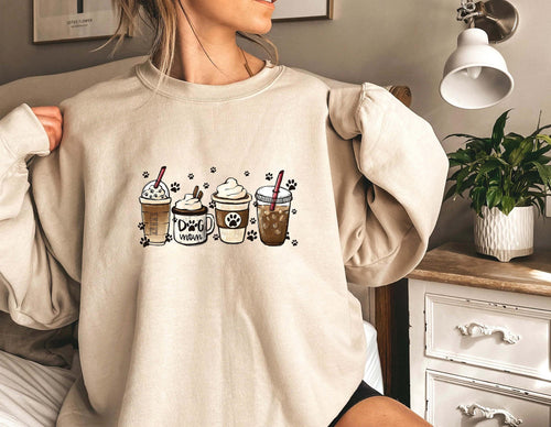 Dog Mum Jumper, Dog Mama Sweatshirt, Dog Lover Gift, Dog Owner Gift, Dog Mom Sweater, Dog Mom Latte Sweater, Dog Coffee Hoodie,Gift from Dog