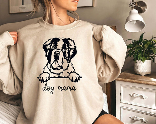 Dog Mama Sweatshirt, Dog Breeds Sweater, Dog Mum Hoodie, Saint Bernard Mum, St. Bernard Mum, Dog Dad, Dog Lover Gift, Christmas Gift