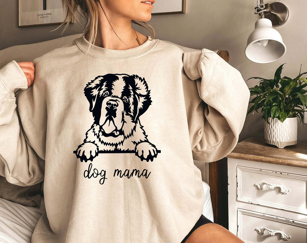 Dog Mama Sweatshirt, Dog Breeds Sweater, Dog Mum Hoodie, Saint Bernard Mum, St. Bernard Mum, Dog Dad, Dog Lover Gift, Christmas Gift