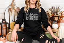 Load image into Gallery viewer, Beetlejuice Shirt, Spooky Season Halloween Shirt Sweatshirt or Hoodie, Retro Horror Sweater, Horror Movie Halloween Scary Horror Gift