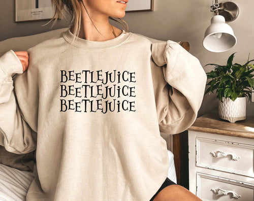 Beetlejuice Sweatshirt, Retro Horror Sweatshirt, Horror Movie Sweater, Halloween Sweater, Movie Sweater Hoodie or T-Shirt, Scary Horror Gift