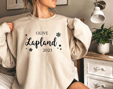 Load image into Gallery viewer, Personalised Childrens and Adults Lapland Hoodie, Lapland Trip, Various Colour Options, Lapland Sweater, Lapland Shirt, Lapland Hoodie