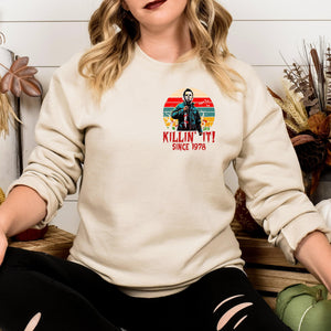 Killing it since 1978 Michael Myers Halloween Sweatshirt, Plus Sizes, Various Colours and styles including Hoodies, Sweater and T-Shirts