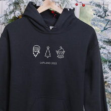 Load image into Gallery viewer, Personalised Childrens and Adults Lapland Hoodie, Various Colour Options, Lapland Sweaters, Lapland Shirts, Lapland Clothing, Lapland Trip