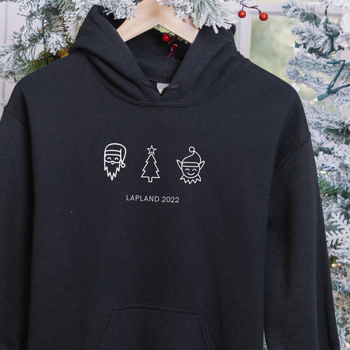 Personalised Childrens and Adults Lapland Hoodie, Various Colour Options, Lapland Sweaters, Lapland Shirts, Lapland Clothing, Lapland Trip