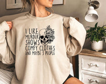 Load image into Gallery viewer, True Crime Sweatshirt,Murder Shows and Comfy Clothes