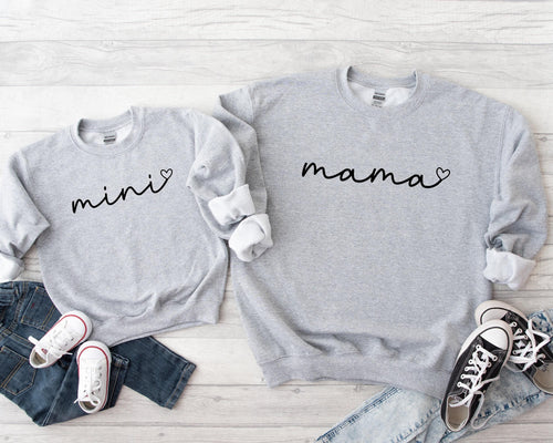 Mama and Mini Matching, New Mum Gift, Mother's Day Gift, Various Colours & Styles Tee T-Shirt Sweatshirt or Hoodie,Mama Sweatshirt, Mama Tee