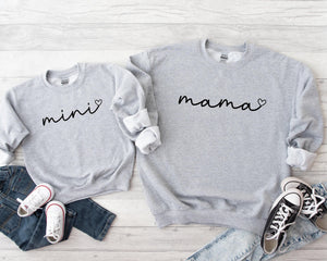 Mama and Mini Matching, New Mum Gift, Mother's Day Gift, Various Colours & Styles Tee T-Shirt Sweatshirt or Hoodie,Mama Sweatshirt, Mama Tee
