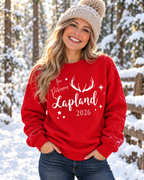 Personalised Lapland Antlers Family Sweatshirt