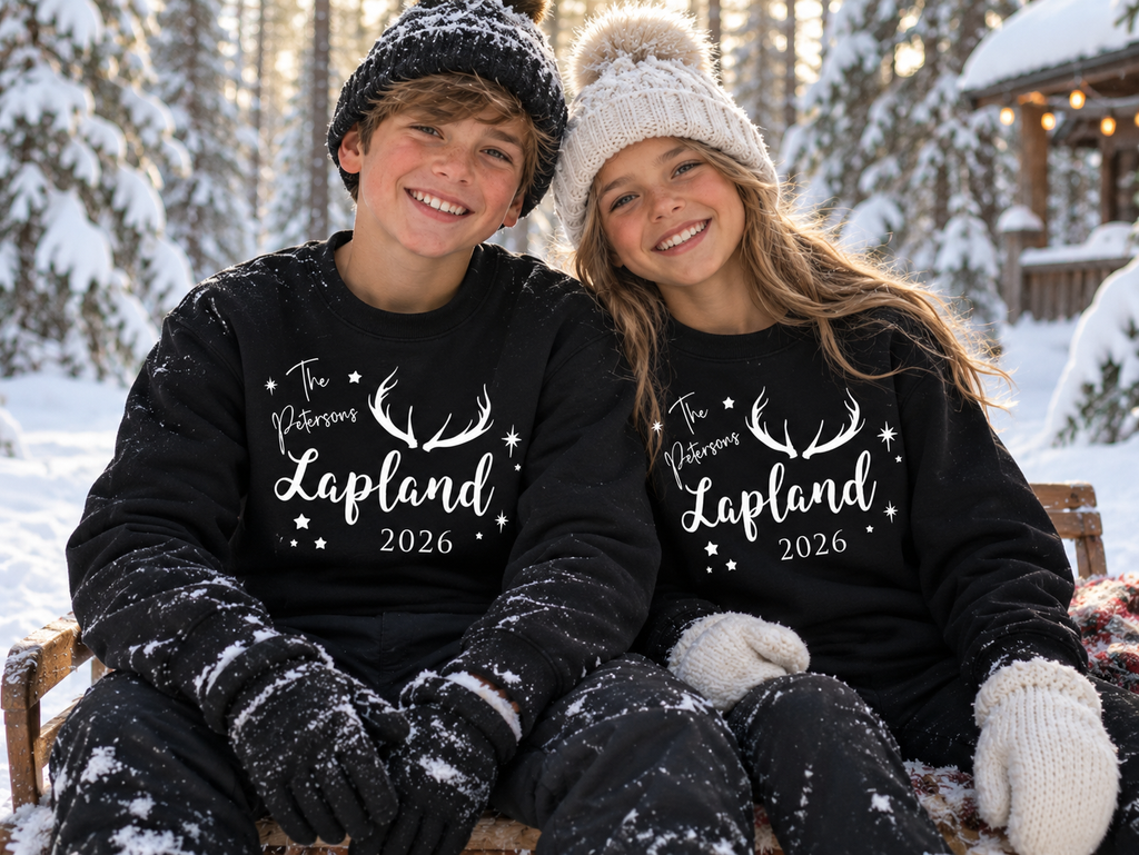Personalised Lapland Antlers Family Sweatshirt